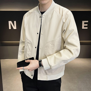 @店主风-针织设计感春秋季工装棒球服长袖夹克外套8602-P105图片