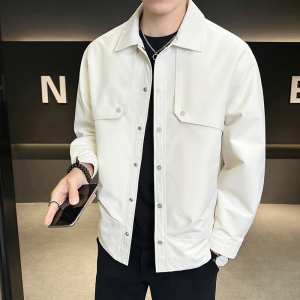 @店主-2025春装淘系男士高端纯色商务工装夹克外套119-P105图片