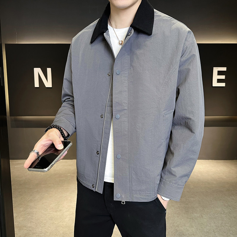 @店主-2025春秋装装连帽男士立体裁剪拼接工装夹克外套111-P100,男装夹克,电商D246