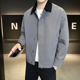 @店主-2025春秋装装连帽男士立体裁剪拼接工装夹克外套111-P100，男装夹克，电商D246