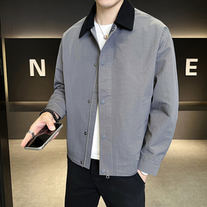 @店主-2025春秋装装连帽男士立体裁剪拼接工装夹克外套111-P100图片