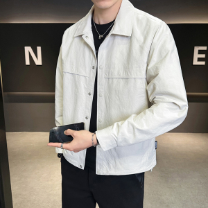 @店主高级感定织薄款夹克工装翻领外套12515-P105控158