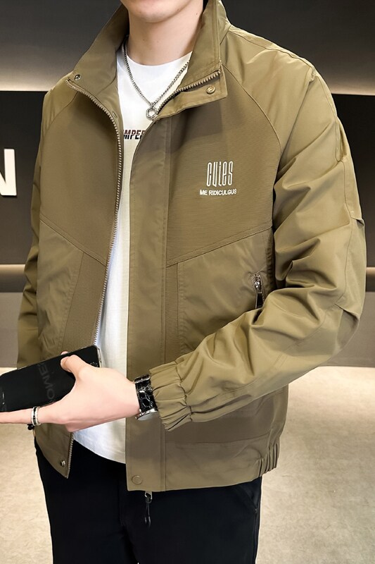 @店主-2024年春秋新款男士高端针织拼接工装夹克外套JK136-P80,男装夹克,电商D246
