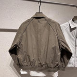 抖音云其男装老钱风解构拼接美式男翻领夹克外套25069-P105，男装夹克，电商D246