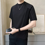冰丝凉感男士速干拼接圆领短袖T恤半袖T528-P48，男装T恤，电商D246
