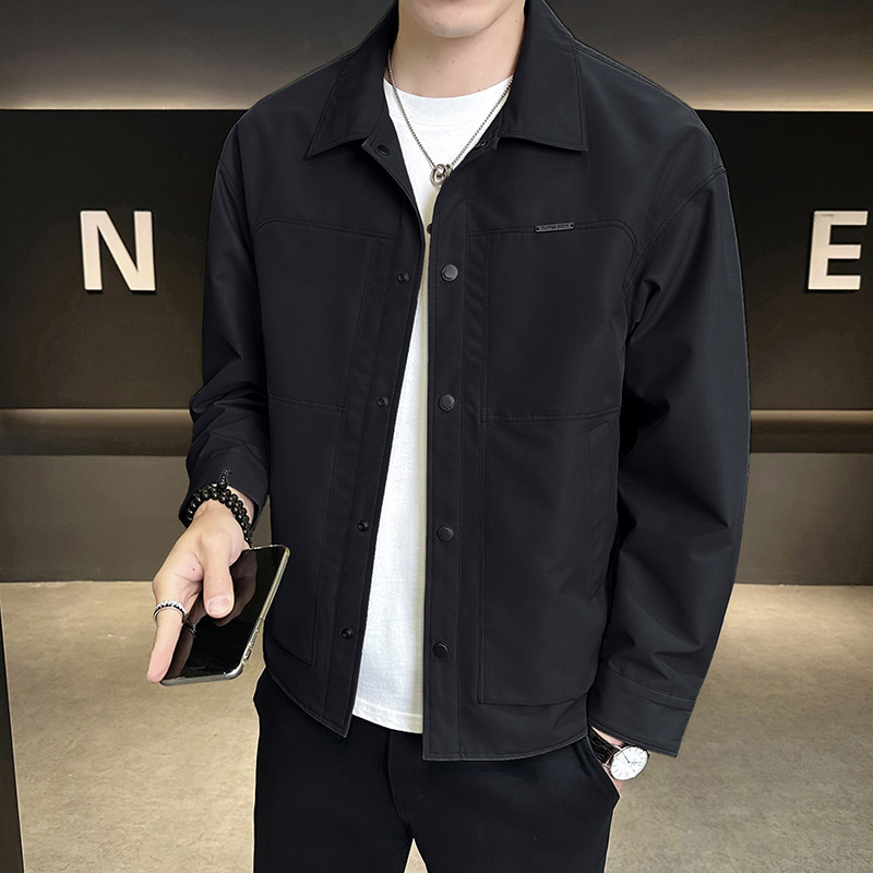 @店主-2025春装淘系男士高端纯色商务工装夹克外套102-P105图片
