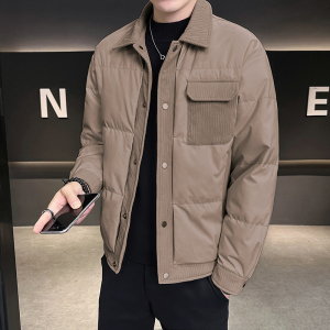 @新标 有报告外套羽绒服拼接潮流男衬衫领YR885-P195,男装衬衫,电商D246