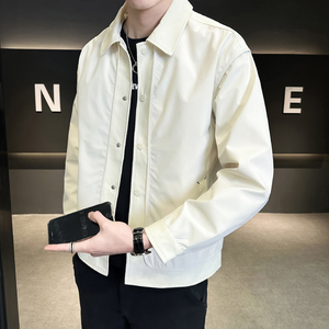 @店主-淘系男士高端针织拼接假两件工装夹克外套505-P100