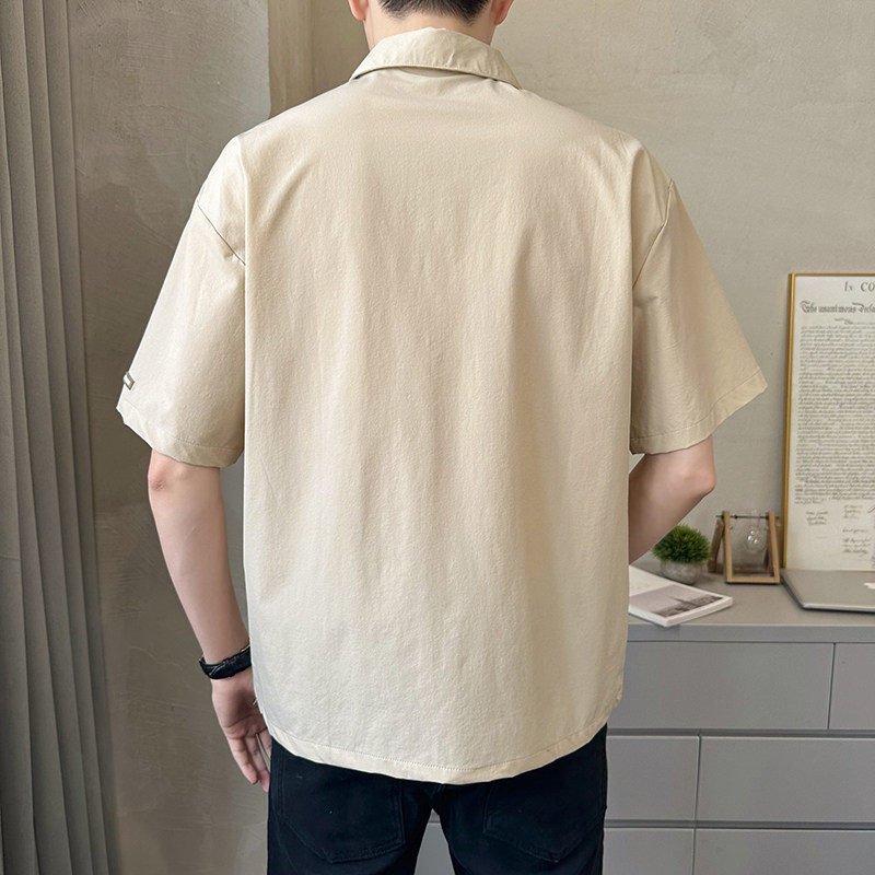 店主风男士polo衫重磅设计感款工装双口袋短袖T恤半袖8031-P50,男装T恤,电商D246