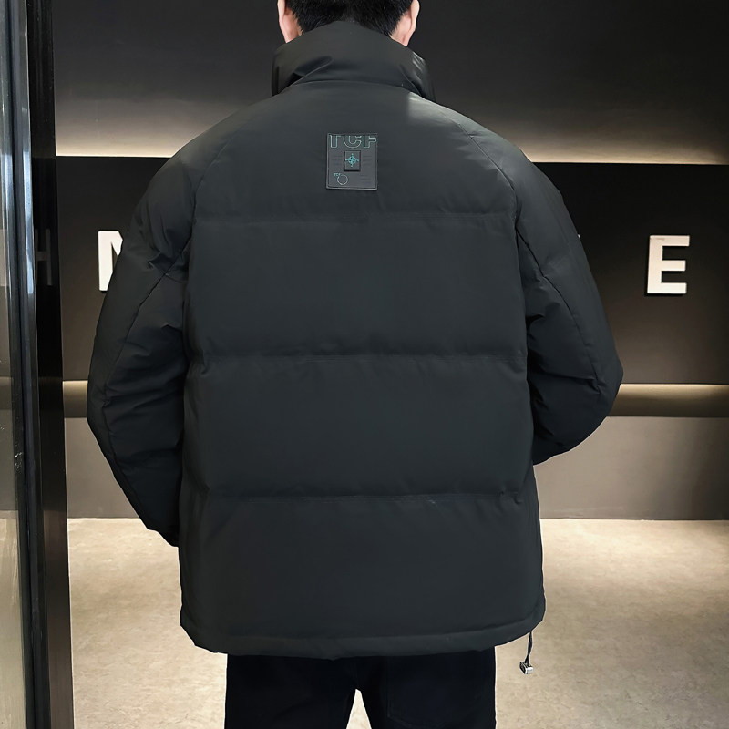@店主风-冬外套织立领拼接羽绒服潮流男拼接上衣YR853-P135,男装羽绒服,电商D246