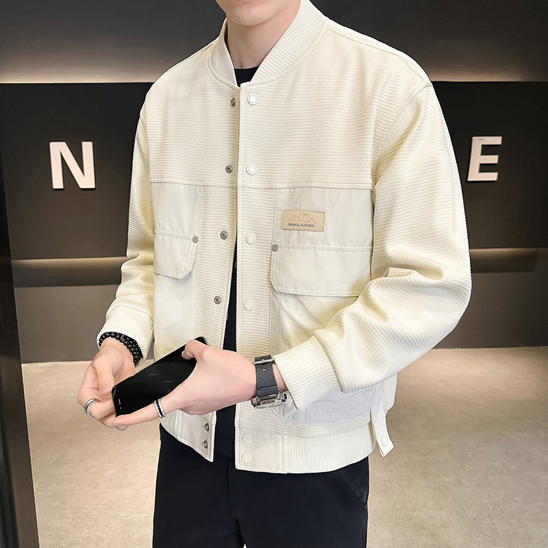 @店主风-针织设计感春秋季工装棒球服长袖夹克外套6006-P125图片