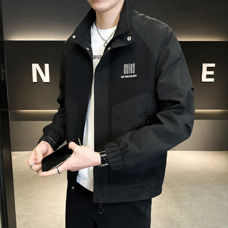 @店主-2024年春秋新款男士高端针织拼接工装夹克外套JK136-P80,男装夹克,电商D246