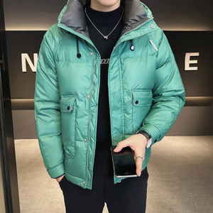 @店主风-冬织连帽拼接羽绒服潮流男拼接外套YR852-P155图片