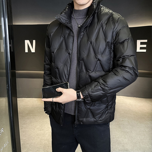 @新标90 新款抖音外套羽绒服轻奢菱形格男外套2510-P210，男装羽绒服，电商D246