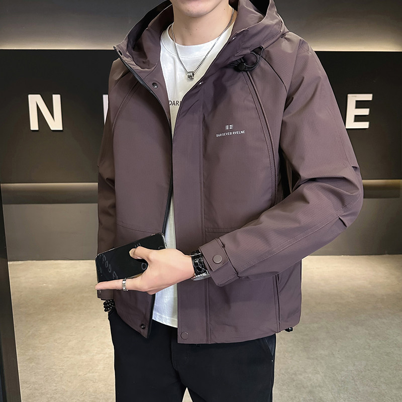 @店主风-冲锋衣春秋季工装连帽长袖夹克外套3502-P125控178,男装夹克,电商D246
