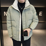 @店主风-冬外套织立领拼接羽绒服潮流男拼接上衣YR853-P135，男装羽绒服，电商D246