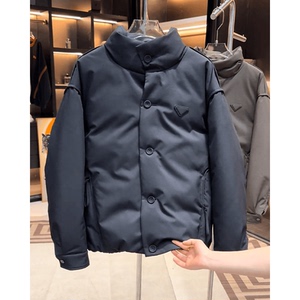 网图@白鹅绒-黑武士轻奢百搭外套羽绒服潮流立领男上衣YR100-P260，男装羽绒服，电商D246
