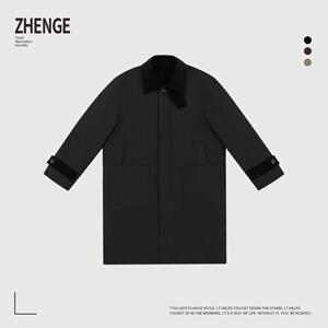 @标 网图2025新款中长款外套羽绒服设计感男翻领外套25399-P220图片