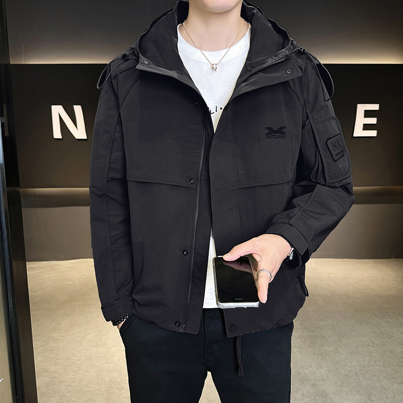 @店主-2025春秋装装冲锋衣连帽男立体裁剪工装夹克外套9803-P115,男装夹克,电商D246