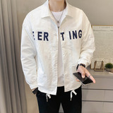 @店主-2025秋装新款男士印花翻领工装夹克外套8857-P80，男装夹克，电商D246