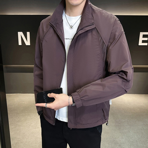 @店主高级感薄款夹克工装立领网布拼接外套12513-P95控138