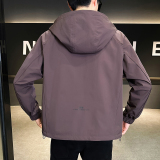 @店主风-冲锋衣春秋季工装连帽长袖夹克外套12512-P105控158，男装夹克，电商D246