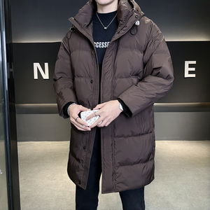 @标50 2025新款中长款外套羽绒服设计感男连帽外套916-P260图片