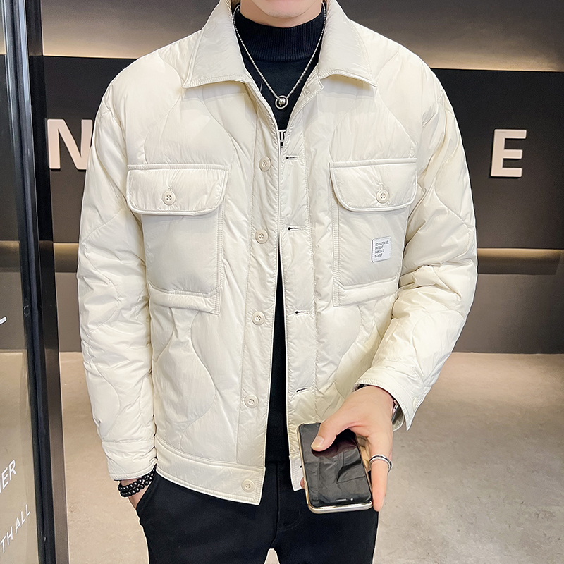 @店主风-美式工装冬新款衬衫领羽绒服潮流男-2521-P170，男装羽绒服，电商D246
