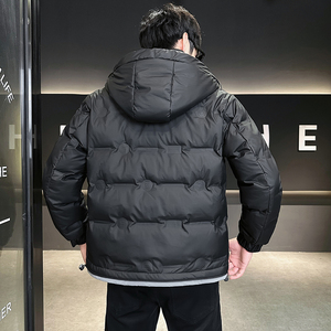 @店主风-跑量冬纯色连帽羽绒服潮流男外套YR712-P130图片