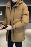 @店主风-新款中长款工装冲锋衣白鸭绒连帽羽绒服潮流1808-P190，男装羽绒服，电商D246