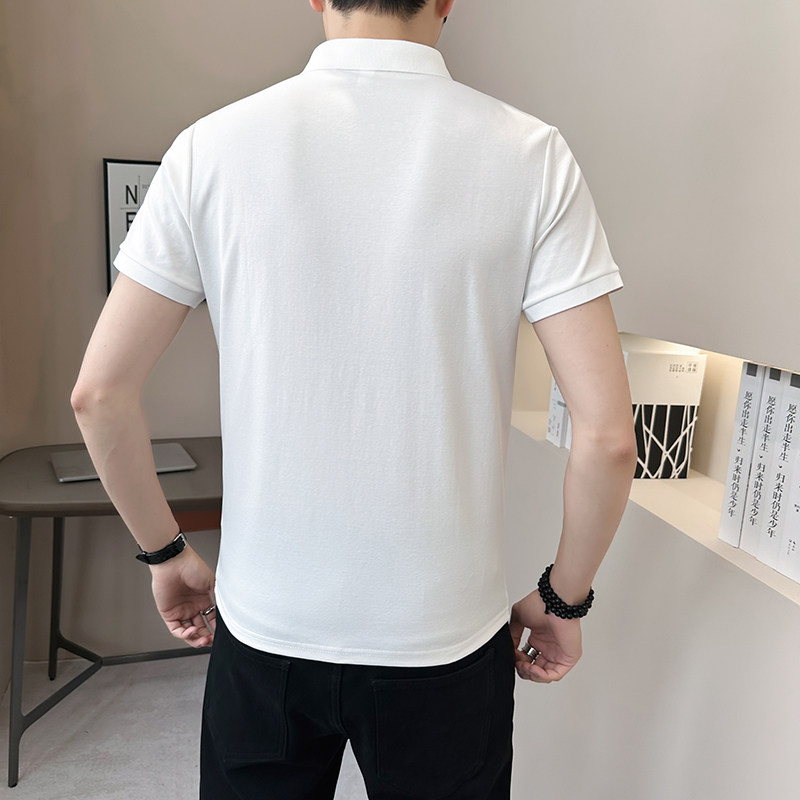 新面料轻奢高级男士设计感polo杉短袖T恤半袖8812-P50,男装T恤,电商D246