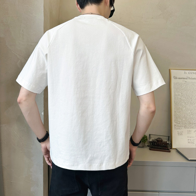 冰丝凉感男士速干拼接圆领短袖T恤半袖T528-P48,男装T恤,电商D246