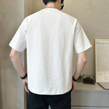 冰丝凉感男士速干拼接圆领短袖T恤半袖T528-P48，男装T恤，电商D246