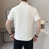 新面料轻奢高级男士设计感polo杉短袖T恤半袖8812-P50，男装T恤，电商D246