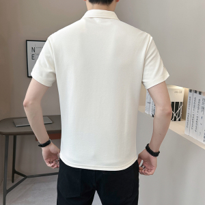 新面料轻奢高级男士设计感polo杉短袖T恤半袖8812-P50图片