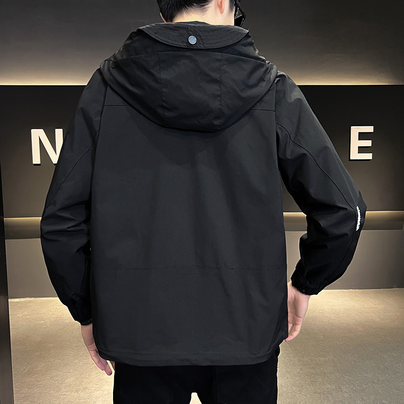 @店主风-冲锋衣春秋季新款工装连帽长袖夹克外套2627-P125,男装夹克,电商D246
