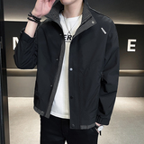 @店主风春秋工装假两件立领夹克外套JK801薄款P105有二棉加厚115，男装夹克，电商D246