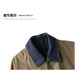 抖音BIG林男士牛仔拼接假两件水洗工装夹克外套2507-P120，男装夹克，电商D246