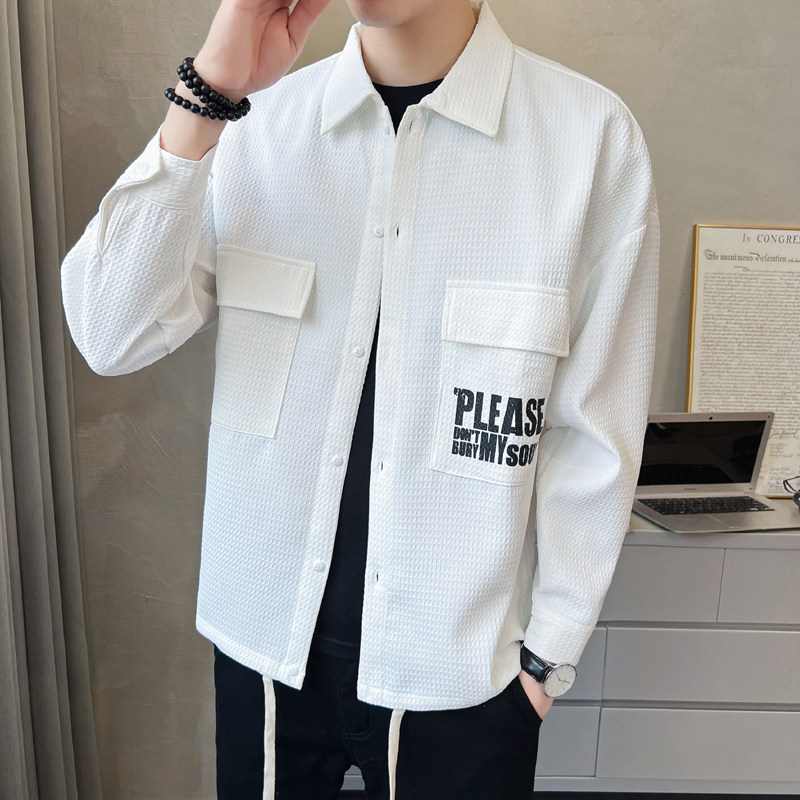 @店主风-新型厚面料秋季新款工装长袖衬衫夹克男衬衣外套C917-P65图片