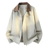 3D平铺-高级感行政商务夹克工装翻领斜纹外套JK142-P95，男装夹克，电商D246