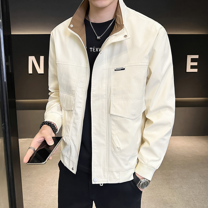 @店主-男士高端新面料拼接工装拼色夹克外套6202-P110,男装夹克,电商D246