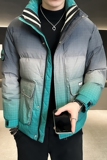 @店主风-2024新款渐变白鸭绒工装拼接立领羽绒服男YR862-P185，男装羽绒服，电商D246