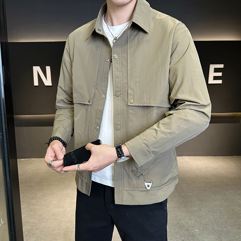@店主-2025春秋装装拼接男士立体裁剪工装夹克外套6802-P95,男装夹克,电商D246
