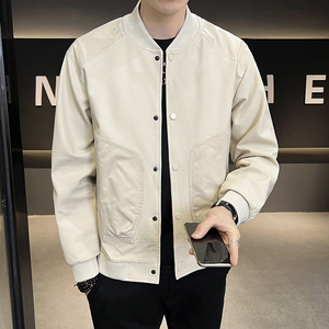 @店主风-针织设计感春秋季工装棒球服长袖夹克外套8602-P105图片