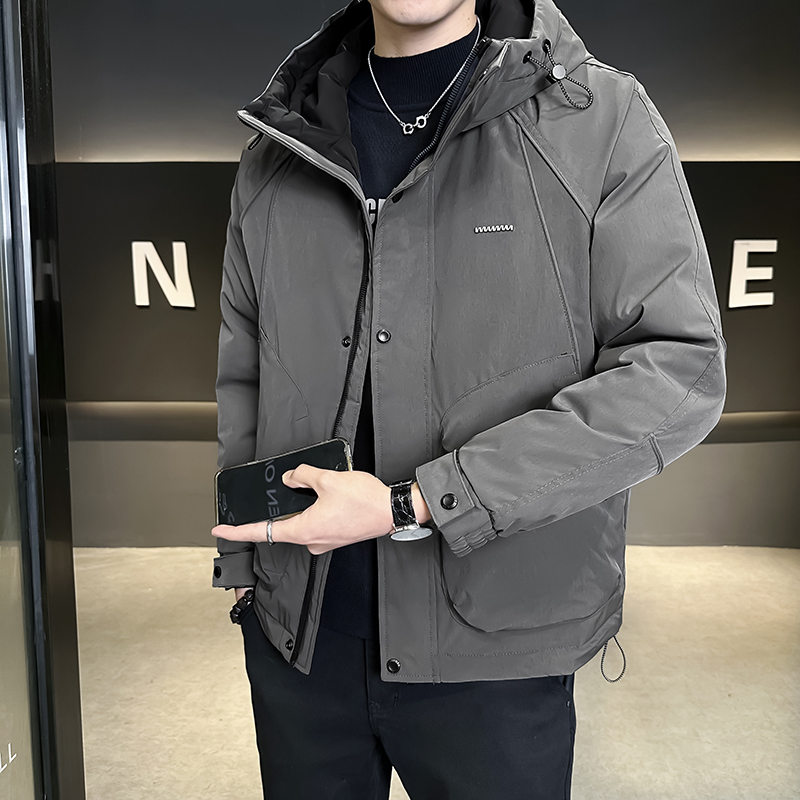 @标2025新款外套羽绒服冲锋衣设计高级感男连帽外套8206-P230，男装夹克，电商D246