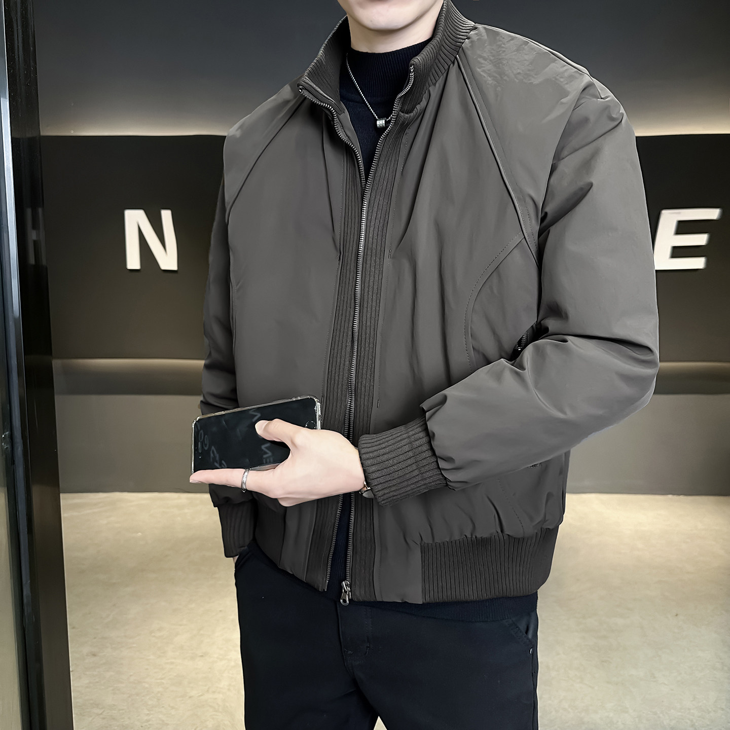 @标2025新款外套羽绒服工装设计高级感男立领外套25632-P210,男装羽绒服,电商D246