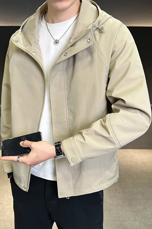 @店主风-冲锋衣春秋季工装连帽长袖夹克外套12512-P105控158,男装夹克,电商D246