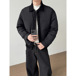 @标 美式 针织拼接2025新款外套羽绒服设计感男外套88072-P195图片