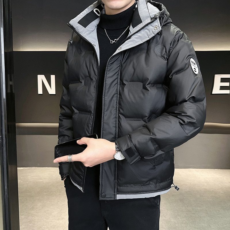 @店主风-跑量冬纯色连帽羽绒服潮流男外套YR712-P130图片