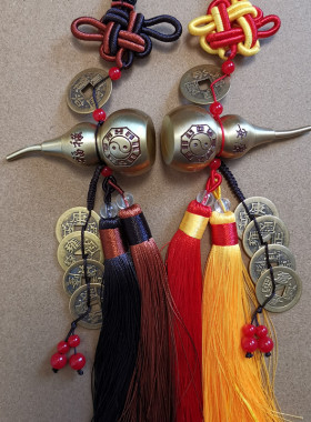 纯铜开口葫芦车内挂饰挂件汽车平安家居招财摆件